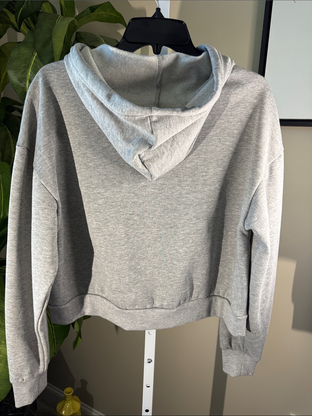 bebe Light Gray Zip-Up Hoodie with Logo, size L - Picture 3 of 4
